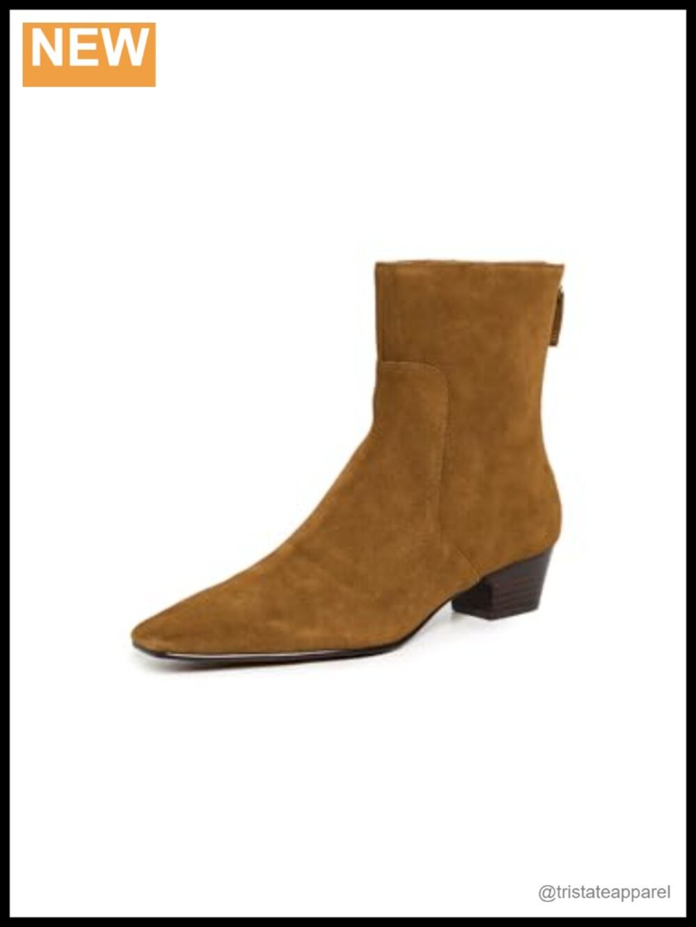 Madewell Lexie Ankle Boots Suede Block Heel Zip Closure Bootie